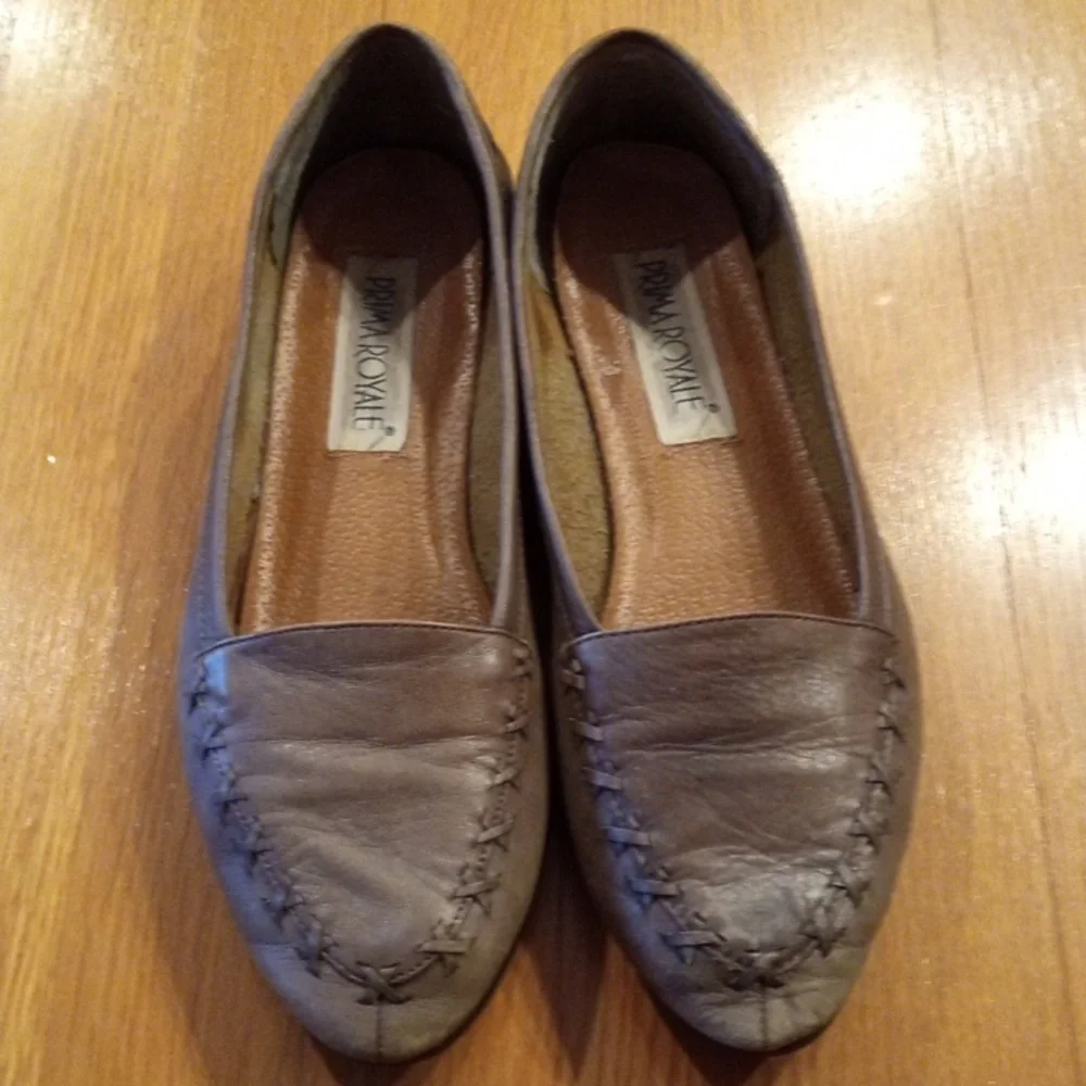 Vintage Leather Prima Royale Pointed Toe Flats women's Cottagecore, 8.5